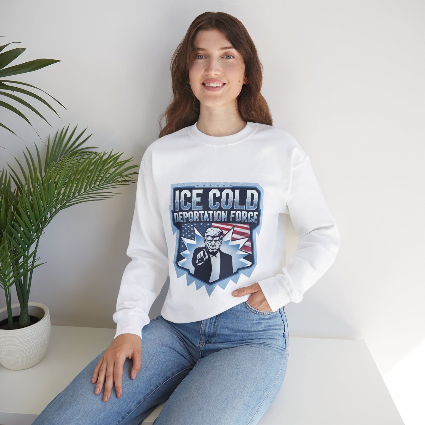 Unisex Sweatshirt ICE Cold Deportation Force Conservative Border Security Design