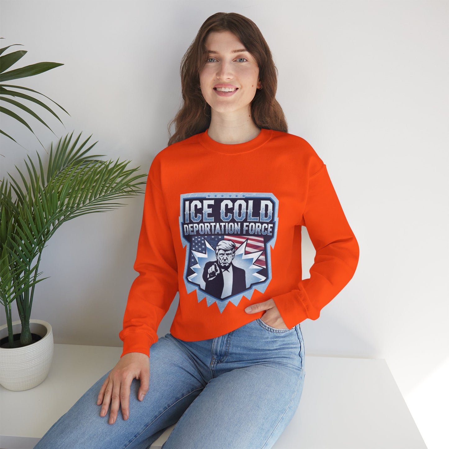 Unisex Sweatshirt ICE Cold Deportation Force Conservative Border Security Design