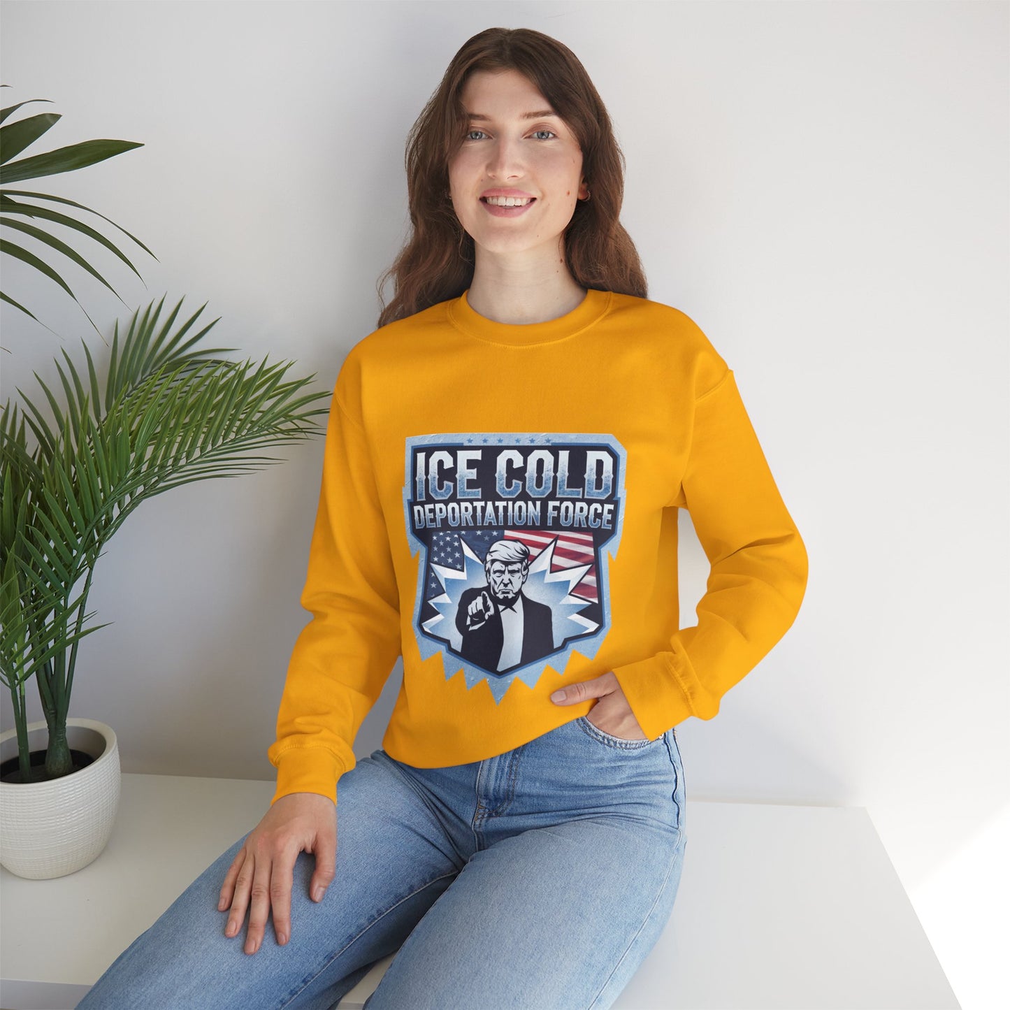 Unisex Sweatshirt ICE Cold Deportation Force Conservative Border Security Design