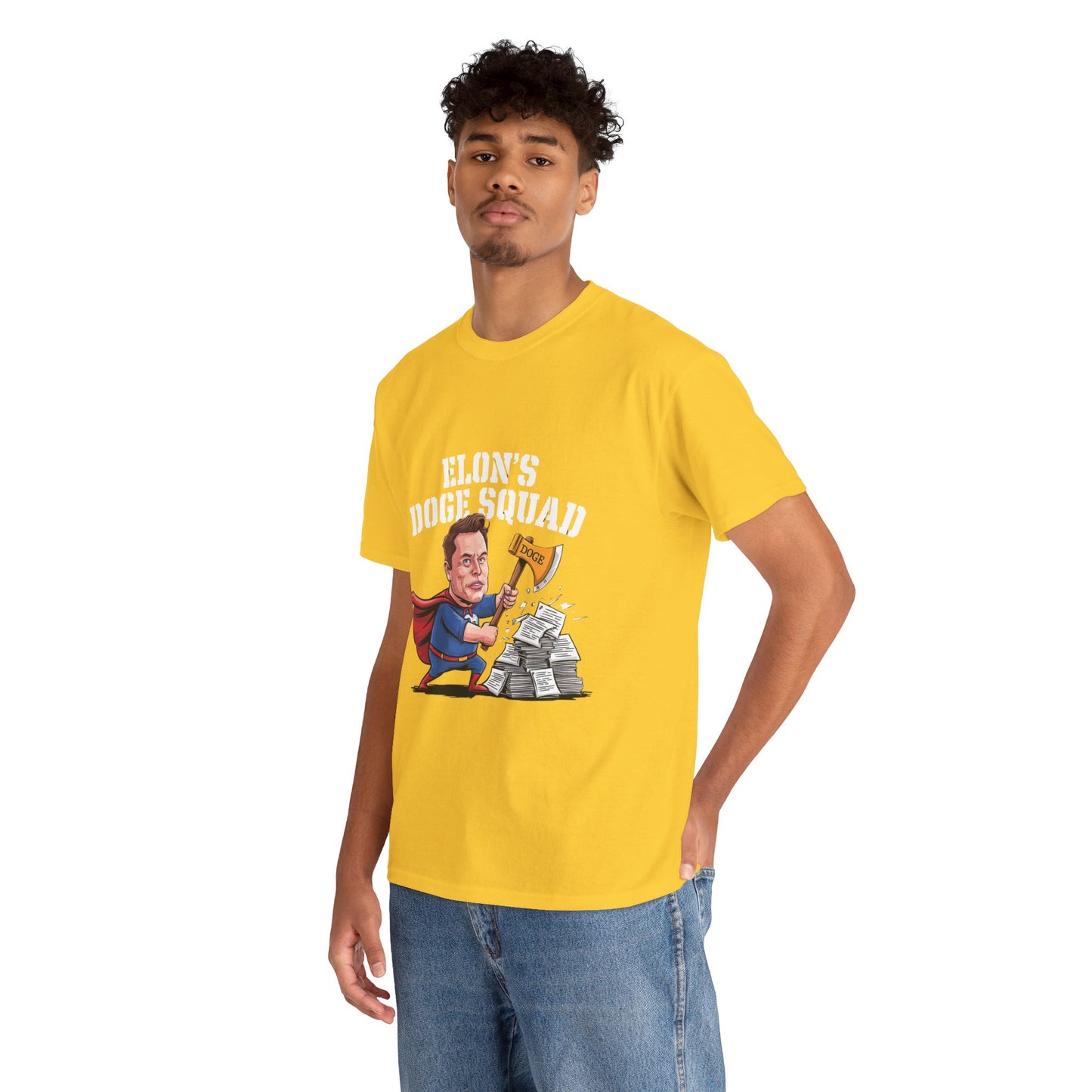 Elon’s DOGE Squad: Playful and Topical Tee for Musk Fans and Meme Lovers