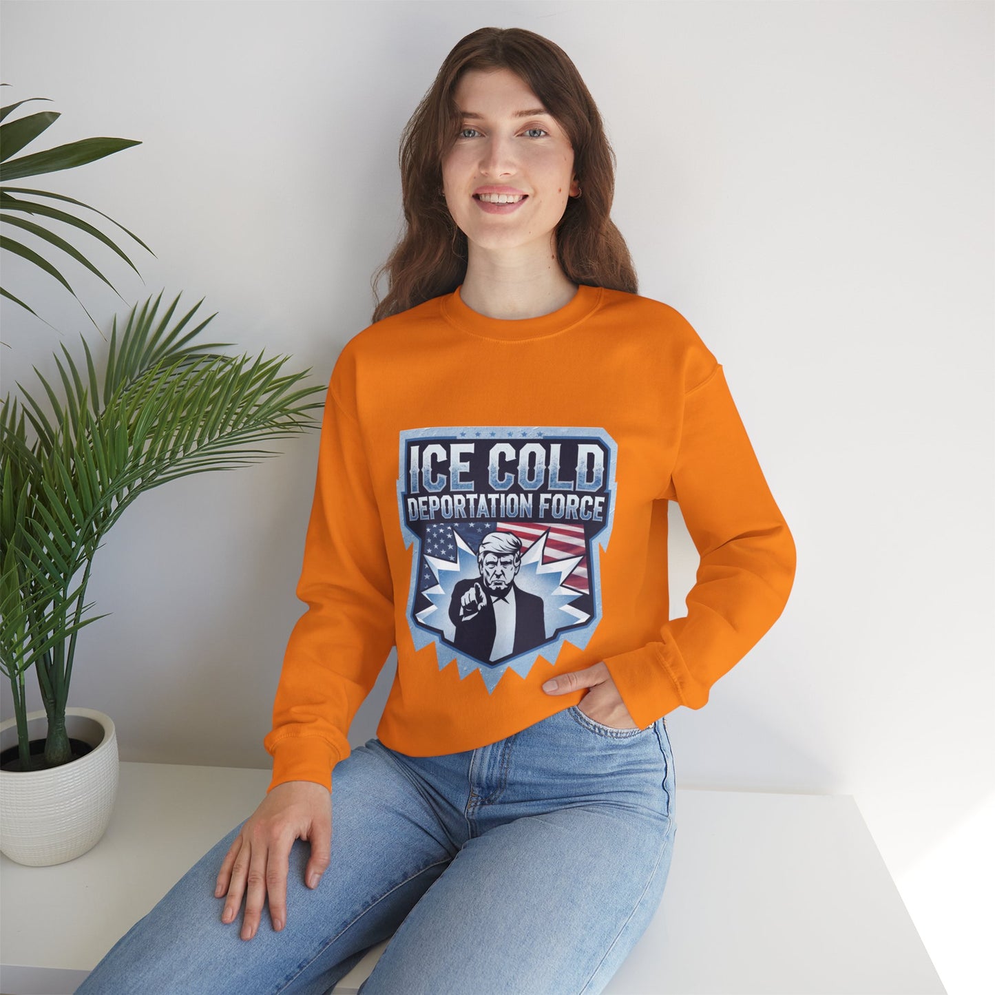 Unisex Sweatshirt ICE Cold Deportation Force Conservative Border Security Design