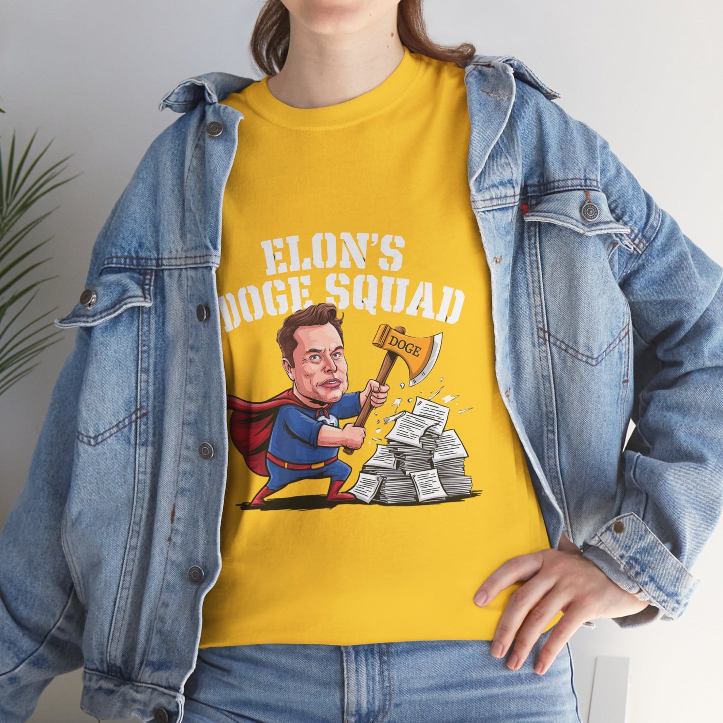 Elon’s DOGE Squad: Playful and Topical Tee for Musk Fans and Meme Lovers