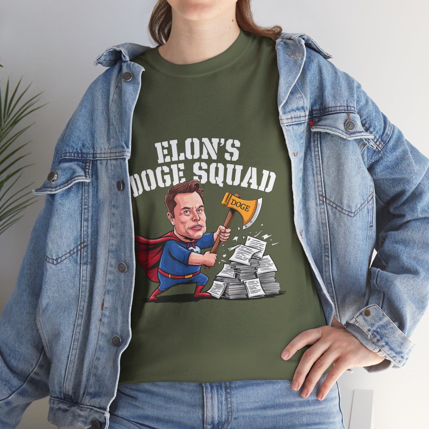 Elon’s DOGE Squad: Playful and Topical Tee for Musk Fans and Meme Lovers