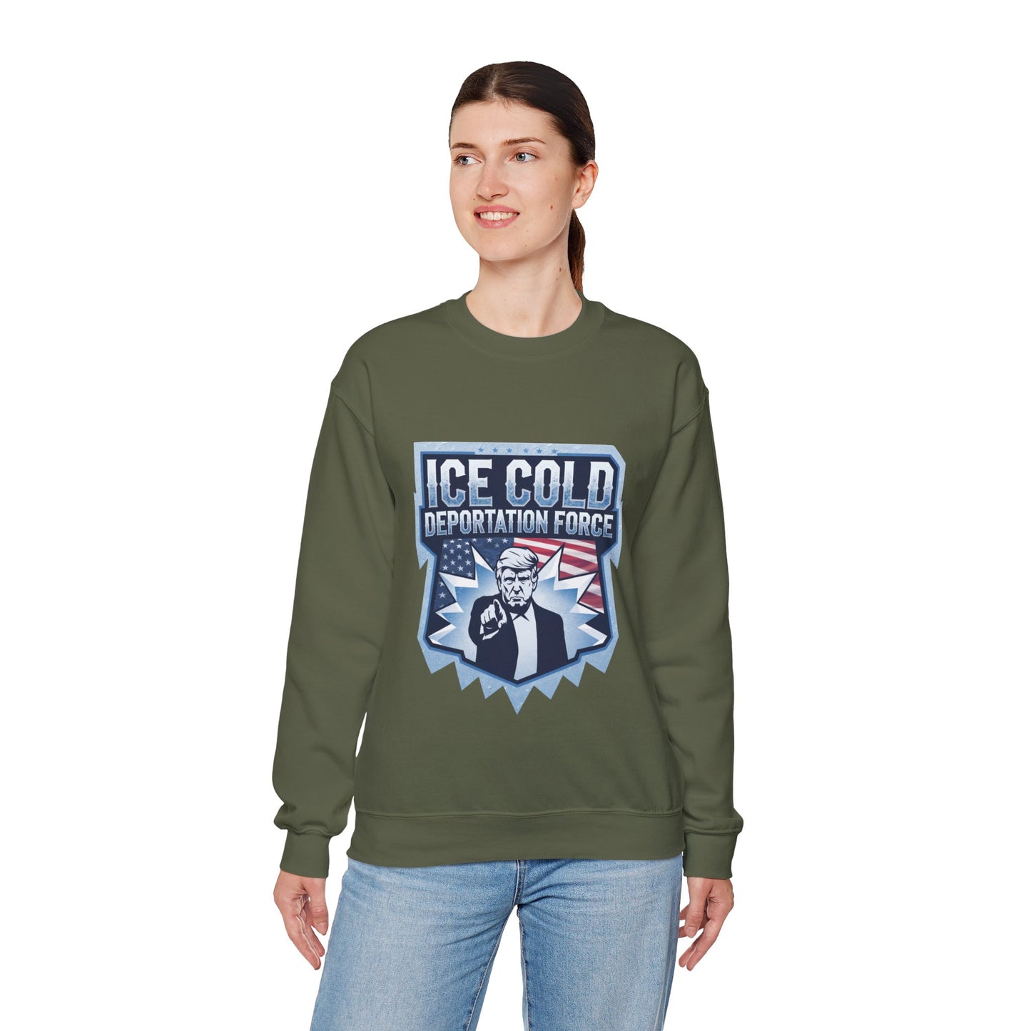 Unisex Sweatshirt ICE Cold Deportation Force Conservative Border Security Design