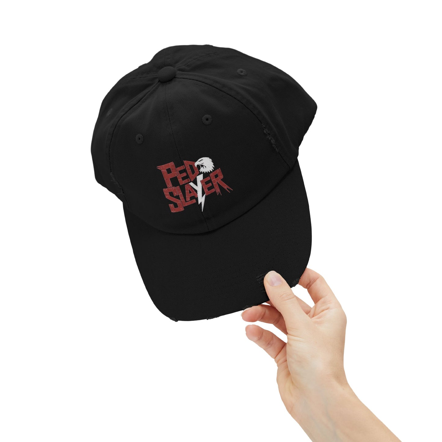 Pedo Slayer Distressed Unisex Hat for Patriots Fighting Justice