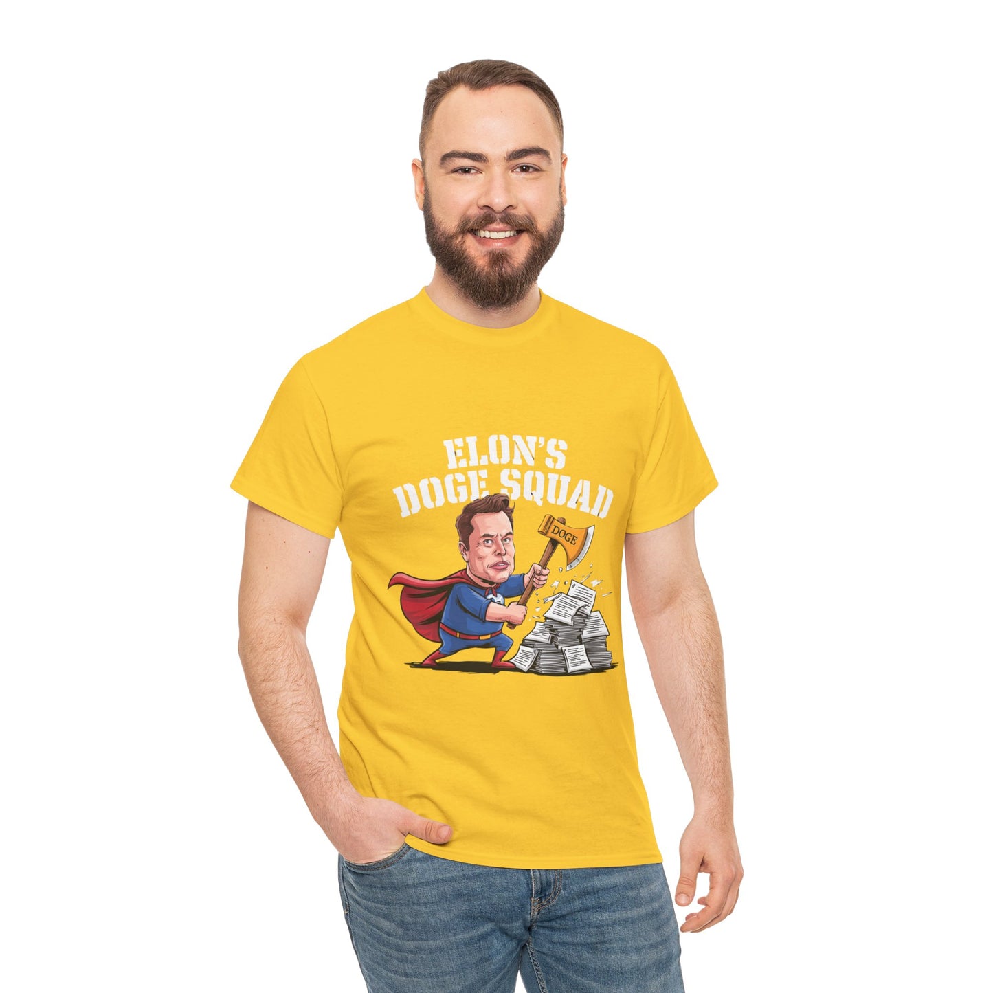 Elon’s DOGE Squad: Playful and Topical Tee for Musk Fans and Meme Lovers