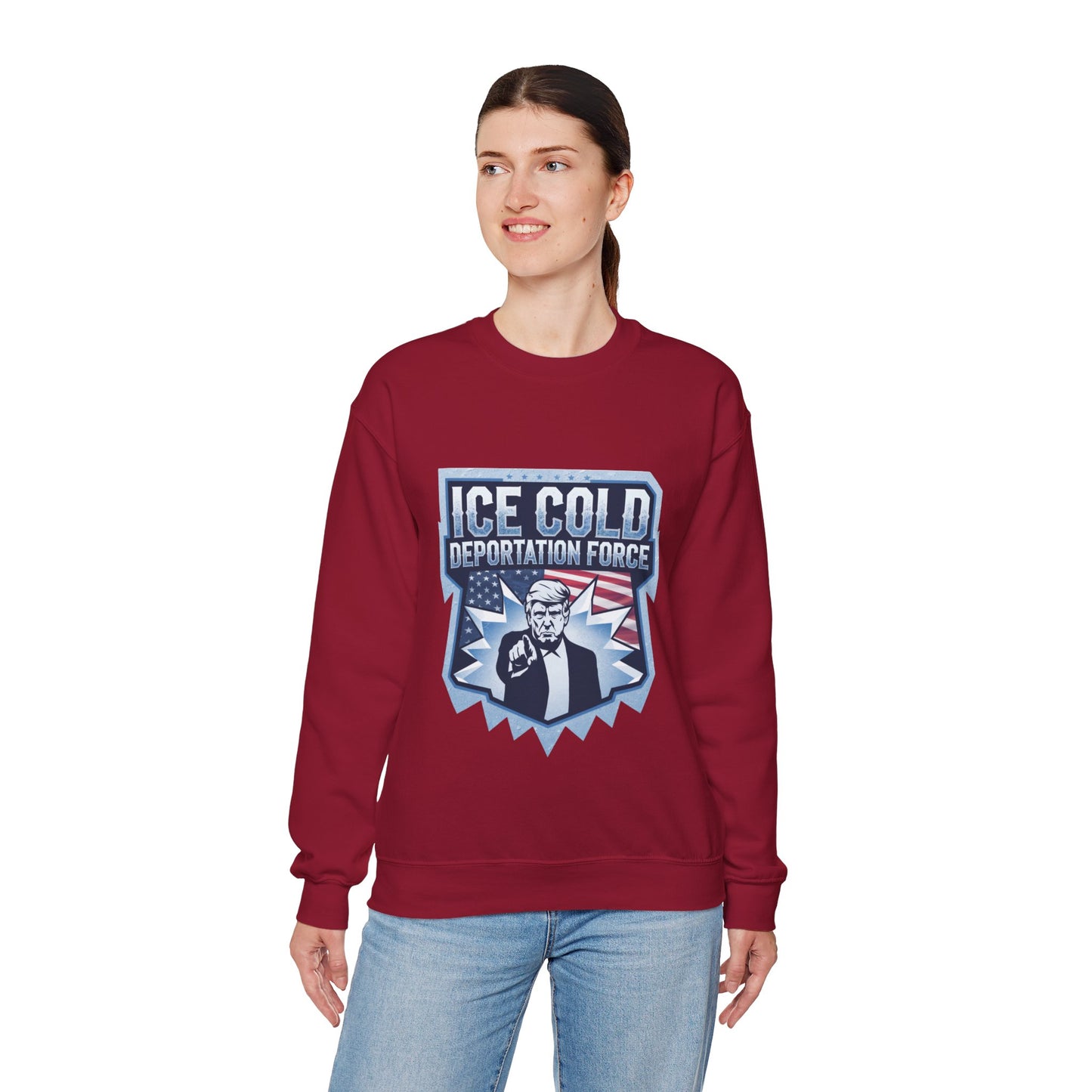 Unisex Sweatshirt ICE Cold Deportation Force Conservative Border Security Design