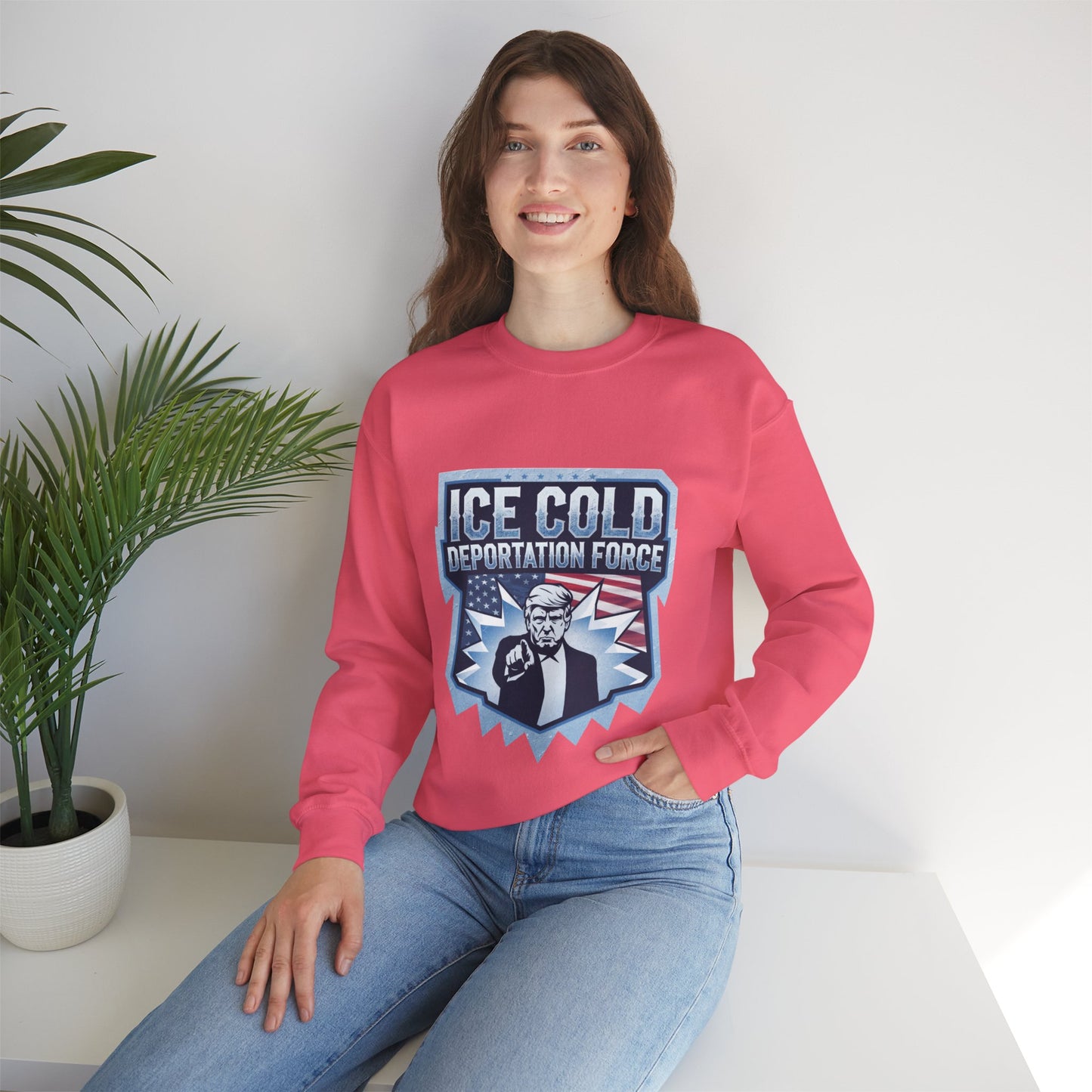 Unisex Sweatshirt ICE Cold Deportation Force Conservative Border Security Design