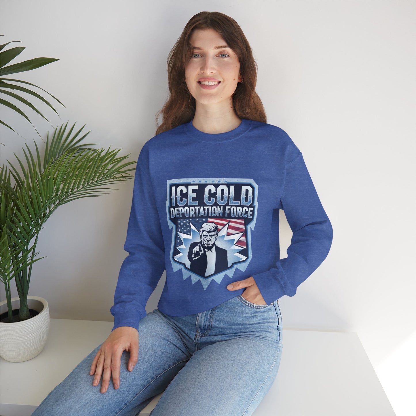 Unisex Sweatshirt ICE Cold Deportation Force Conservative Border Security Design