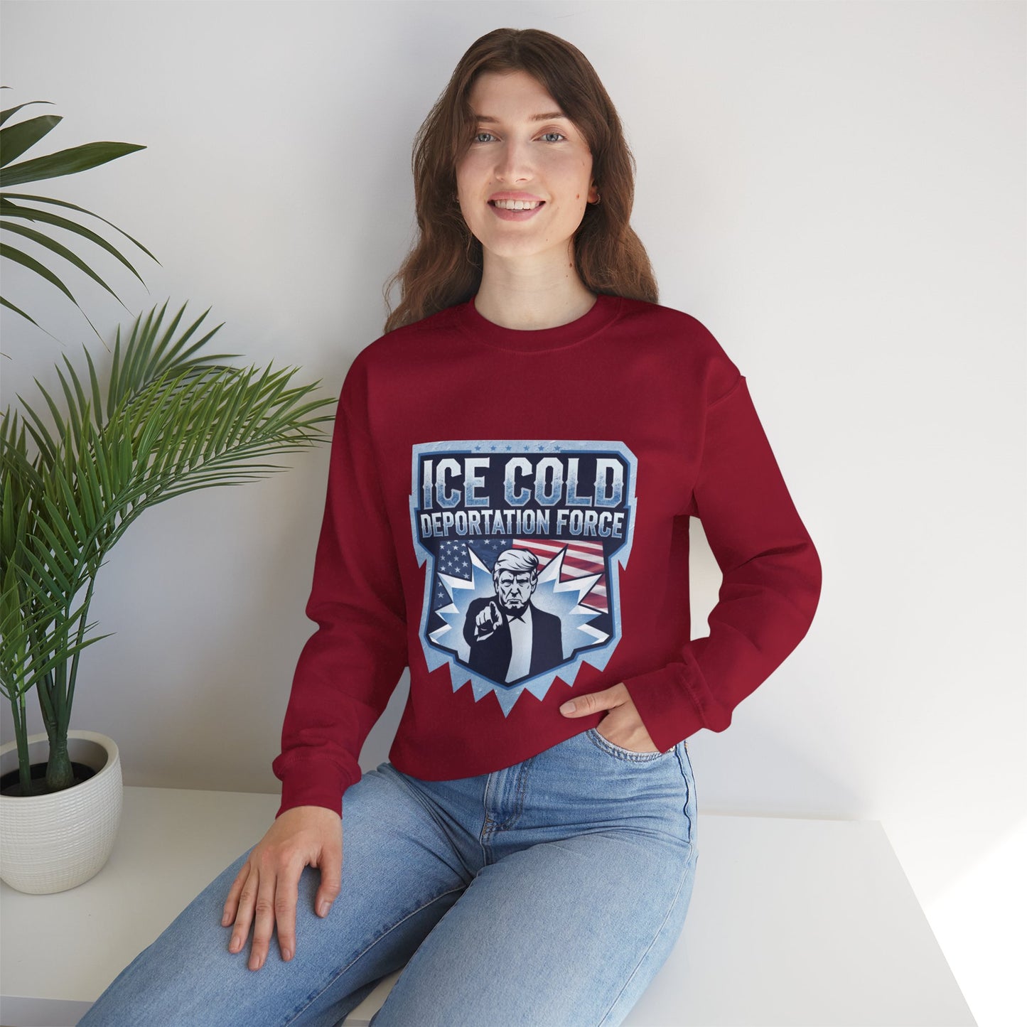 Unisex Sweatshirt ICE Cold Deportation Force Conservative Border Security Design