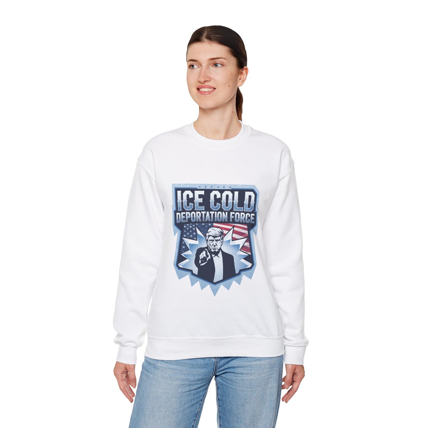 Unisex Sweatshirt ICE Cold Deportation Force Conservative Border Security Design