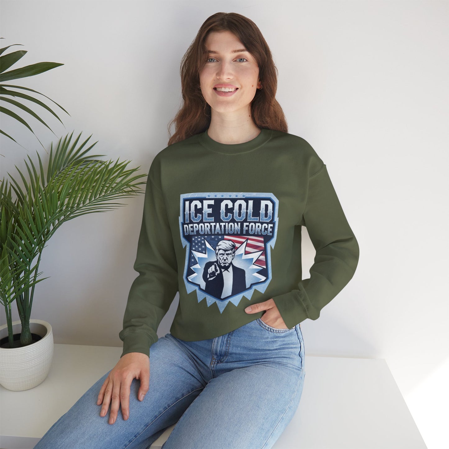 Unisex Sweatshirt ICE Cold Deportation Force Conservative Border Security Design