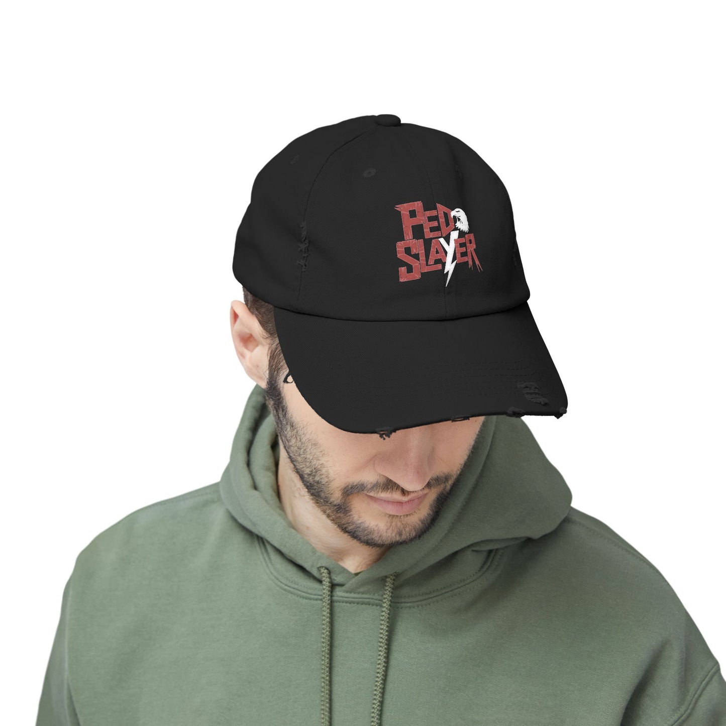 Pedo Slayer Distressed Unisex Hat for Patriots Fighting Justice